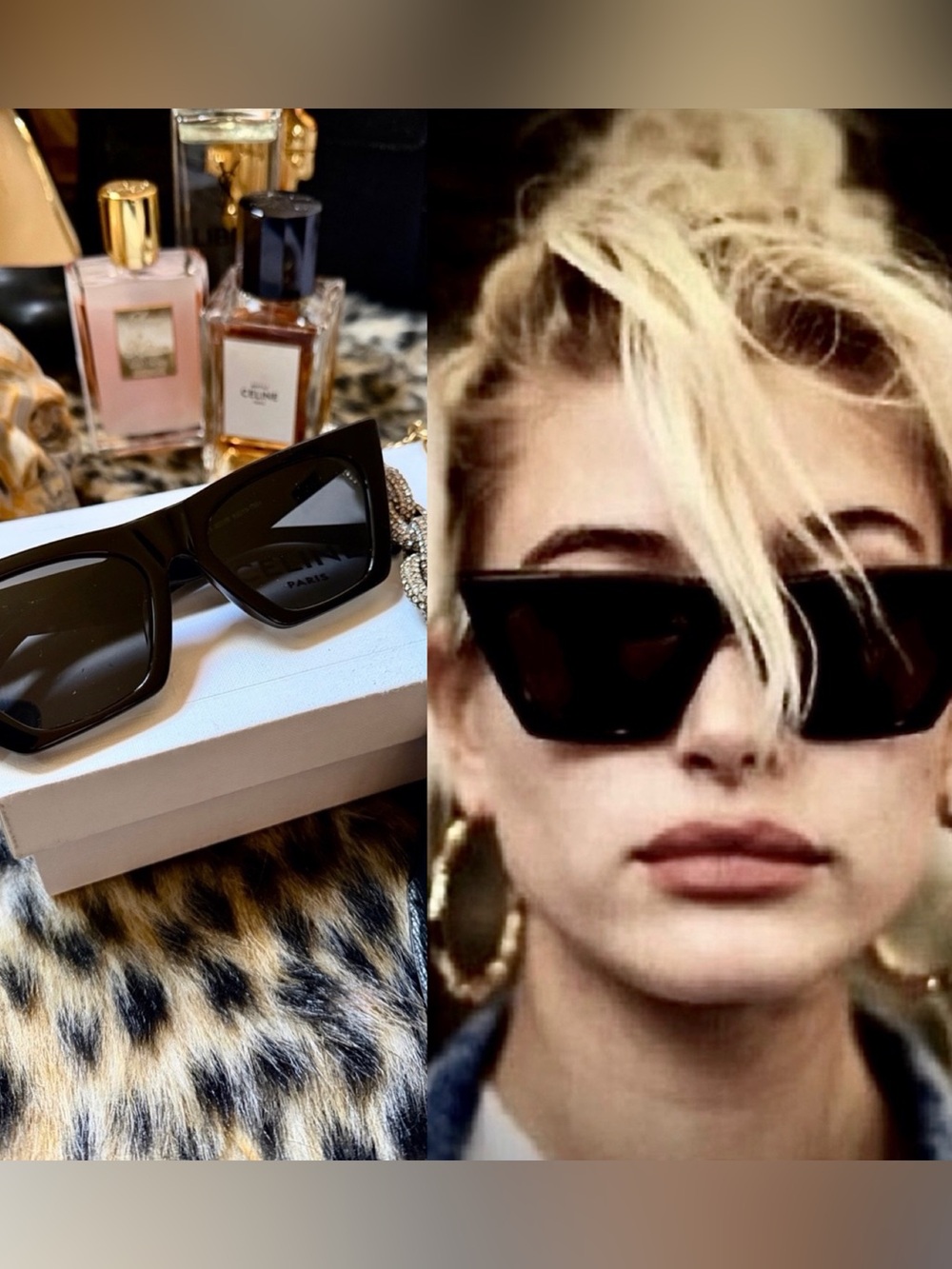 ♥️ Céline Edge Black Cat-Eye Sunglasses - Celine Paris